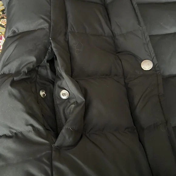 Lands’End Black Down Maxi Coat Sz XS - Picture 8 of 14